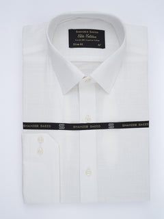 White Self, Elite Edition, French Collar Men’s Formal Shirt (FS-679)