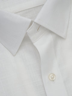 White Self, Elite Edition, French Collar Men’s Formal Shirt (FS-679)