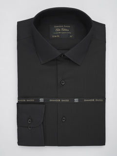 Black Plain, Elite Edition, French Collar Men’s Formal Shirt (FS-683)