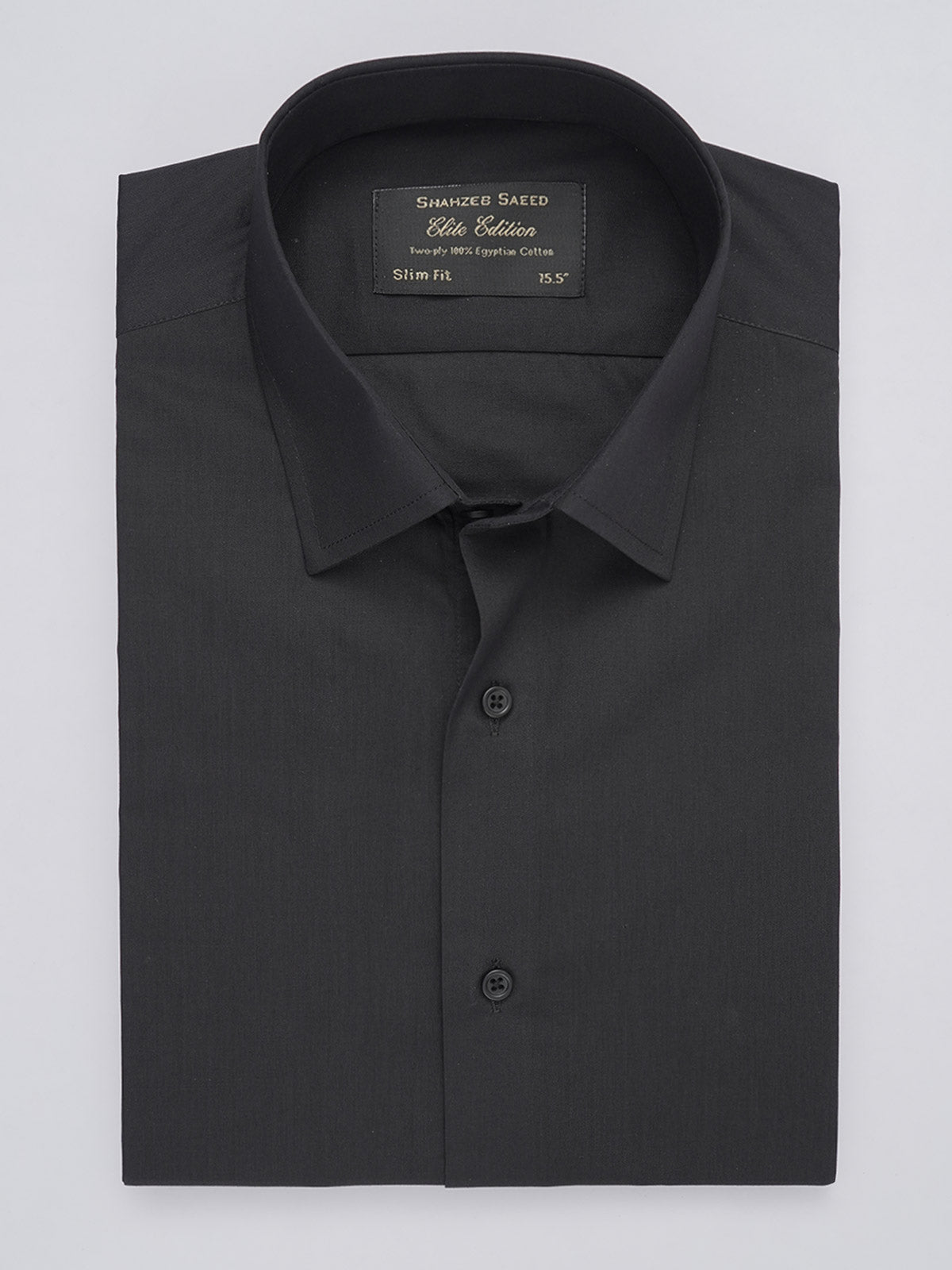Black Plain, Elite Edition, French Collar Men’s Formal Shirt (FS-684)