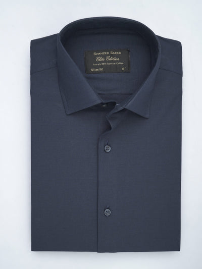 Dark Grey Plain, Elite Edition, French Collar Men’s Formal Shirt (FS-685)