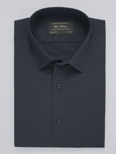 Navy Blue Plain, Elite Edition, French Collar Men’s Formal Shirt (FS-686)