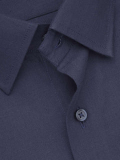 Dark Blue Plain, Elite Edition, French Collar Men’s Formal Shirt (FS-687)