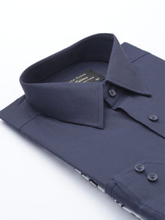 Dark Blue Plain, Elite Edition, French Collar Men’s Formal Shirt (FS-687)