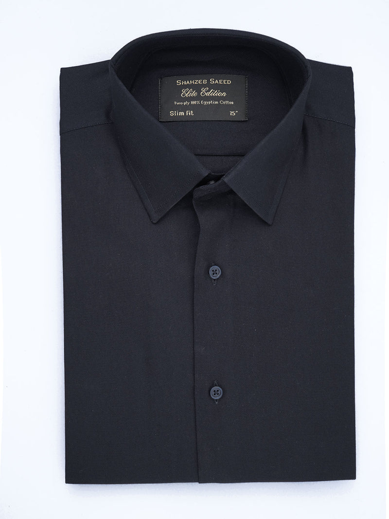 Navy Blue Plain, Elite Edition, French Collar Men’s Formal Shirt (FS-688)
