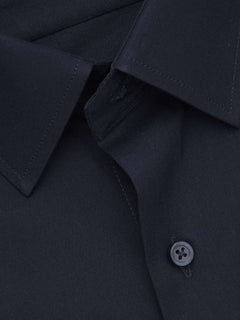 Navy Blue Plain, Elite Edition, French Collar Men’s Formal Shirt (FS-690)