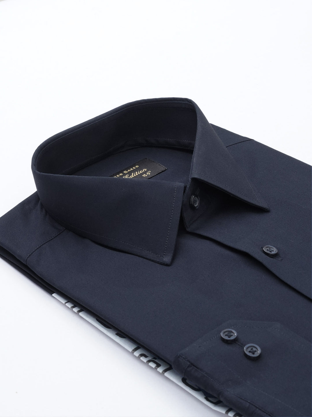 Navy Blue Plain, Elite Edition, French Collar Men’s Formal Shirt (FS-690)