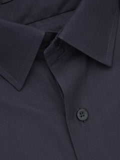 Navy Blue Plain, Elite Edition, French Collar Men’s Formal Shirt (FS-691)
