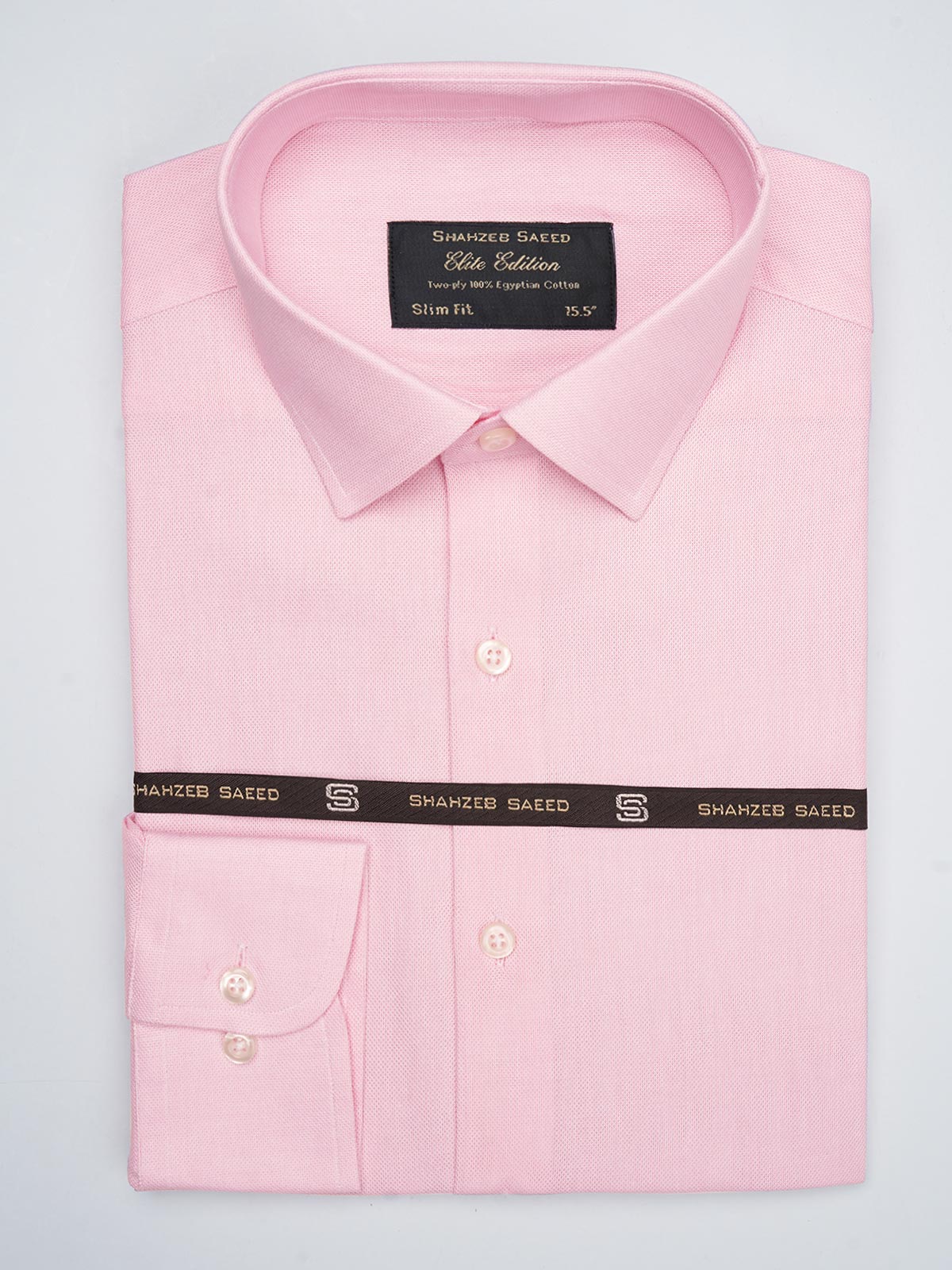 Light Pink Self, Elite Edition, French Collar Men’s Formal Shirt (FS-693)