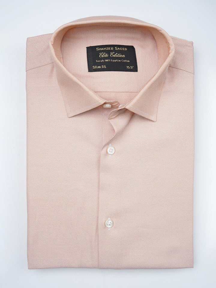 Light Fawn Self, Elite Edition, French Collar Men’s Formal Shirt (FS-694)