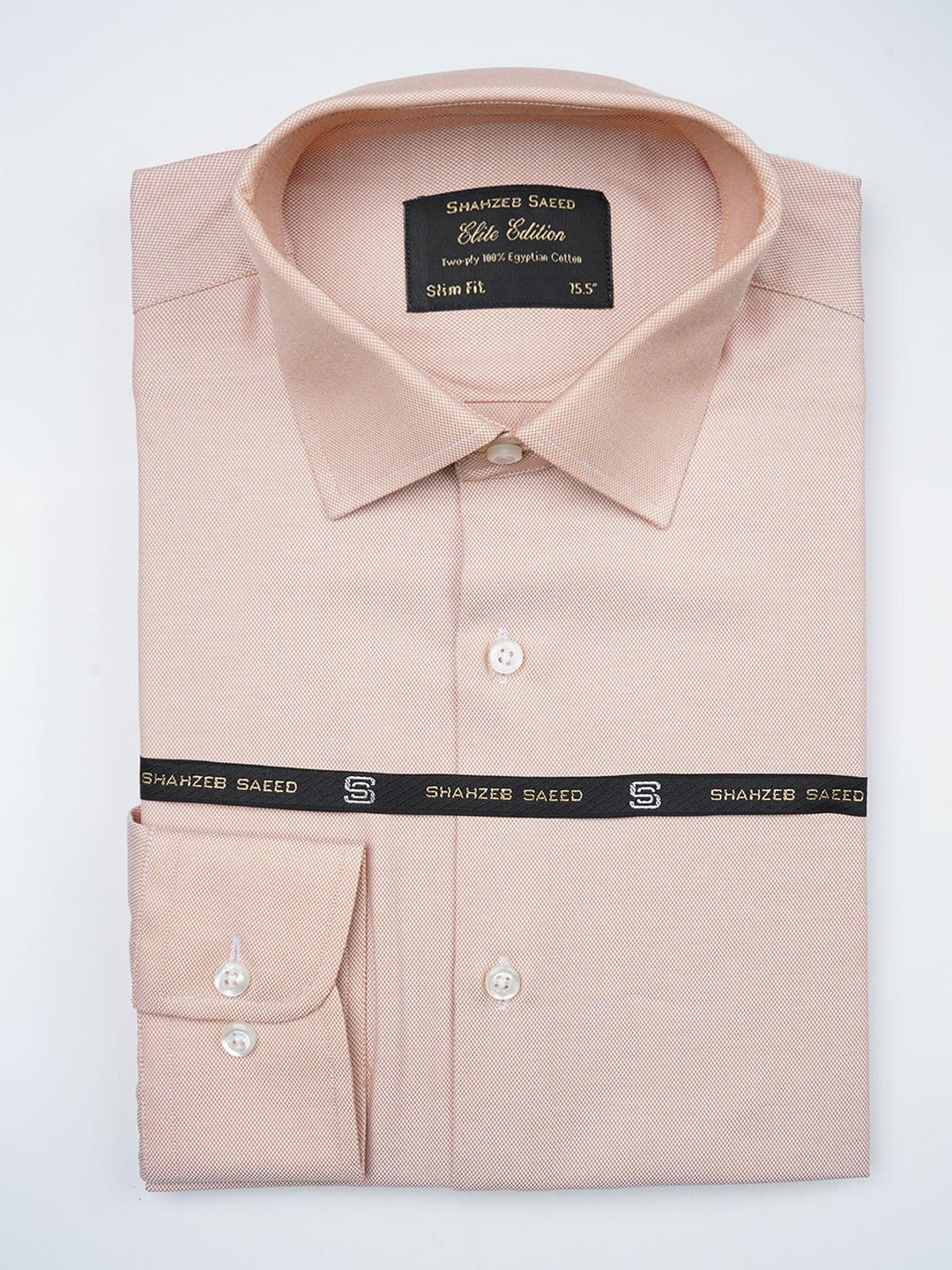 Light Fawn Self, Elite Edition, French Collar Men’s Formal Shirt (FS-694)