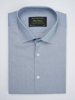 Light Grey Self, Elite Edition, French Collar Men’s Formal Shirt (FS-695)