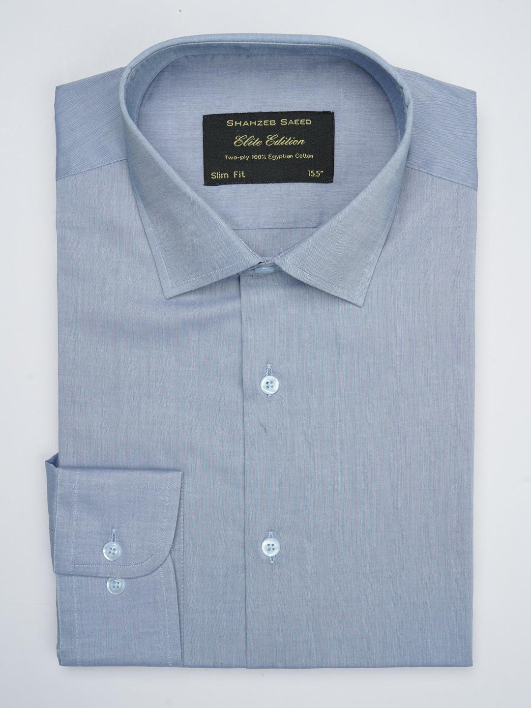 Light Grey Self, Elite Edition, French Collar Men’s Formal Shirt (FS-695)