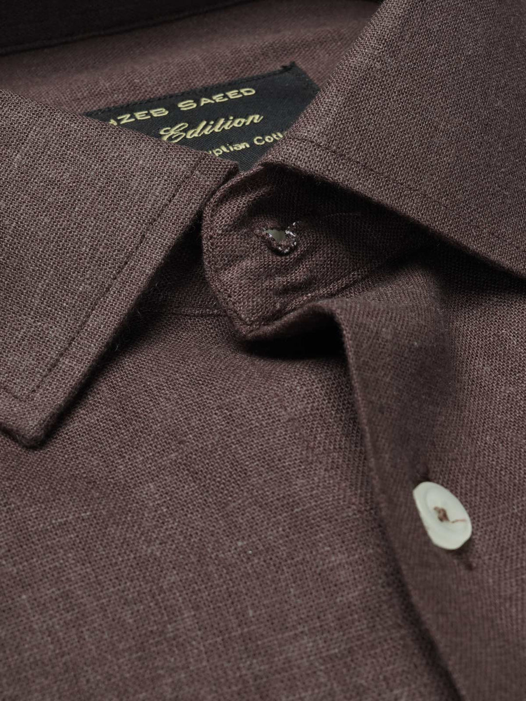 Dark Brown Self, Elite Edition, French Collar Men’s Formal Shirt (FS-700)