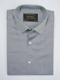 Grey Self, Elite Edition, French Collar Men’s Formal Shirt (FS-701)