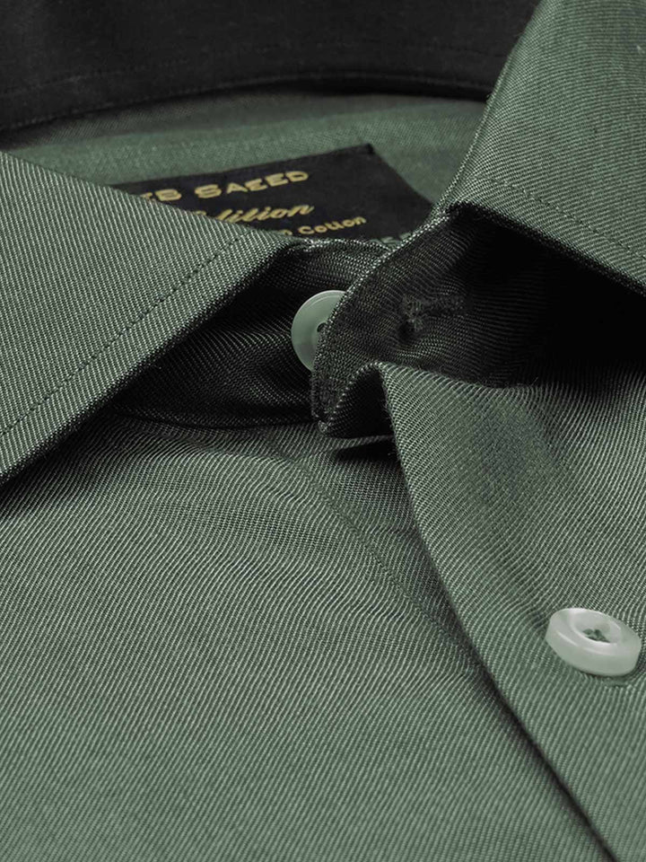 Dark Green, Elite Edition, French Collar Men’s Formal Shirt (FS-702)