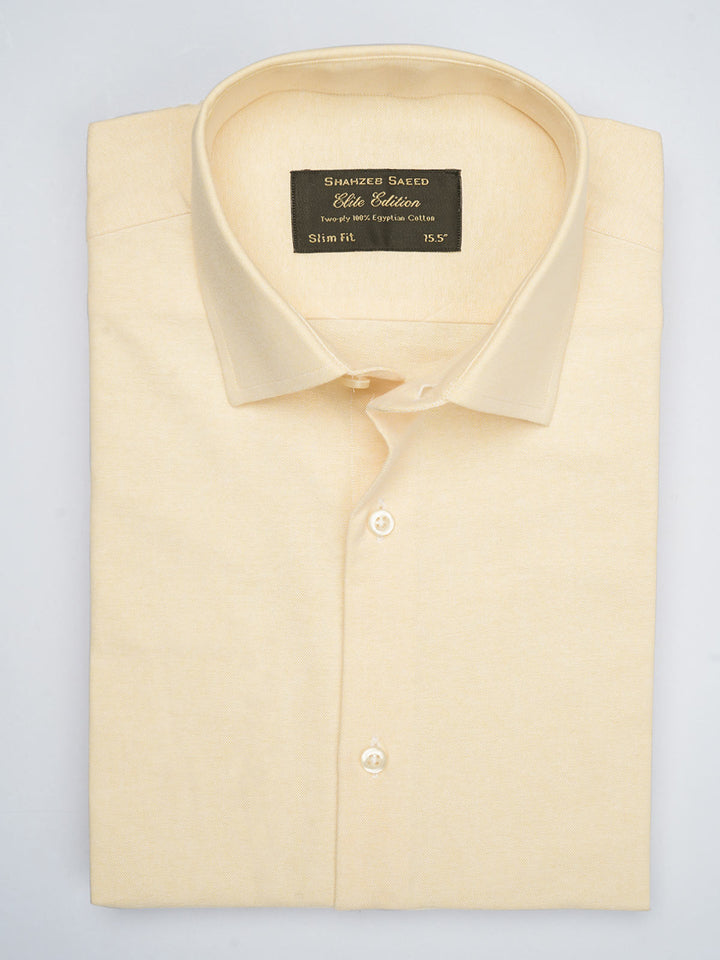 Light Fawn Self, Elite Edition, French Collar Men’s Formal Shirt (FS-703)