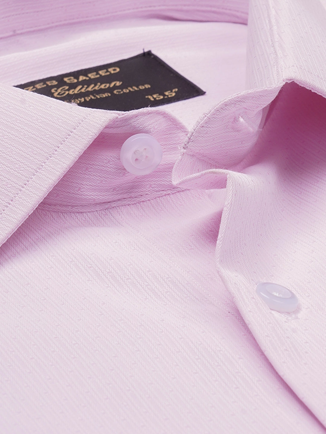 Light Pink Self Striped, Elite Edition, French Collar Men’s Formal Shirt (FS-709)