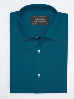 Dark Turquoise Plain, Elite Edition, French Collar Men’s Formal Shirt (FS-720)