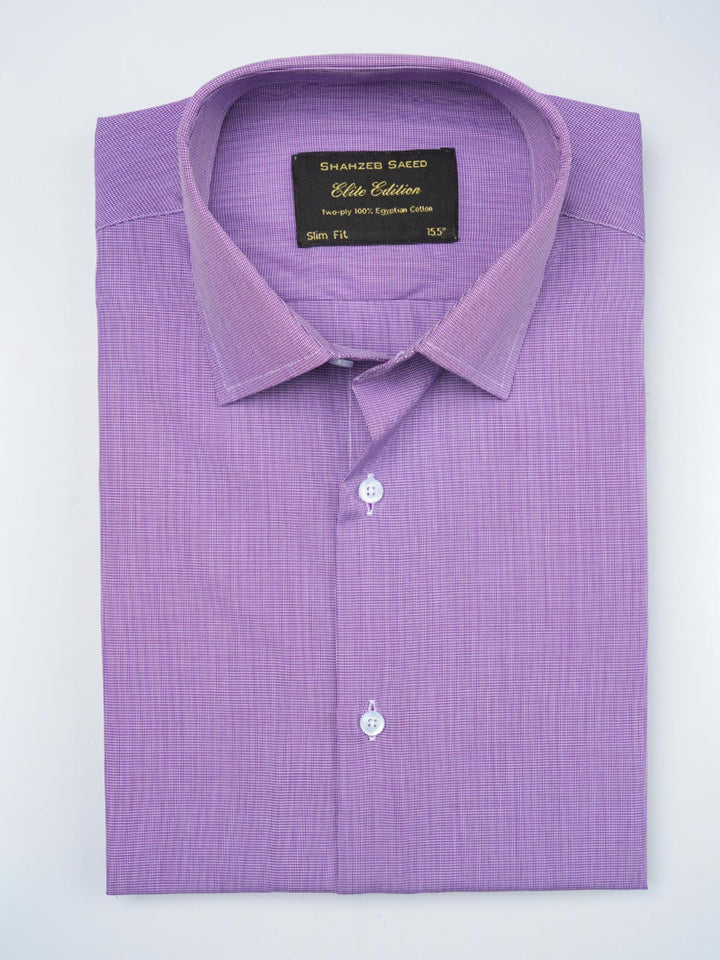 Dark Purple Self, Elite Edition, French Collar Men’s Formal Shirt (FS-721)