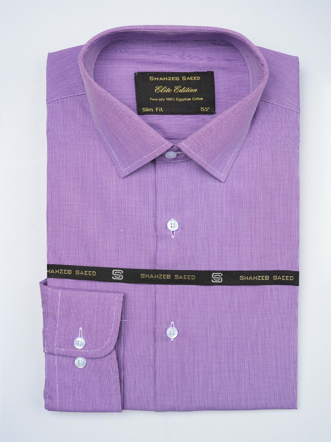 Dark Purple Self, Elite Edition, French Collar Men’s Formal Shirt (FS-721)