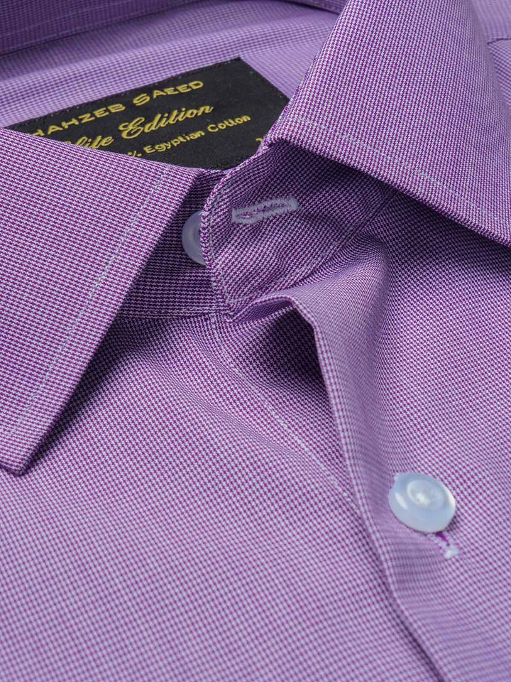 Dark Purple Self, Elite Edition, French Collar Men’s Formal Shirt (FS-721)