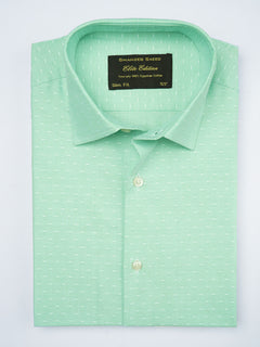 Light Green Self, Elite Edition, French Collar Men’s Formal Shirt (FS-722)