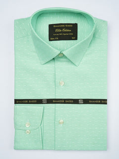 Light Green Self, Elite Edition, French Collar Men’s Formal Shirt (FS-722)