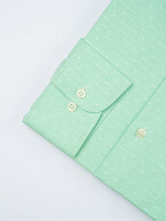 Light Green Self, Elite Edition, French Collar Men’s Formal Shirt (FS-722)