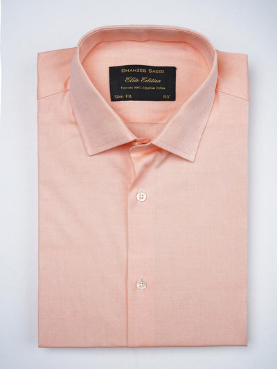 Peach Plain, Elite Edition, French Collar Men’s Formal Shirt (FS-724)