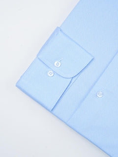 Light Blue Self, Elite Edition, French Collar Men’s Formal Shirt (FS-728)