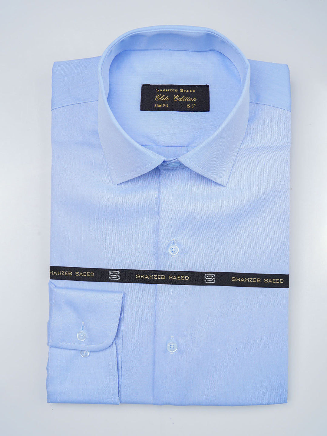 Light Blue Self, Elite Edition, French Collar Men’s Formal Shirt (FS-730)