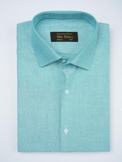 Light Green Self, Elite Edition, French Collar Men’s Formal Shirt (FS-731)