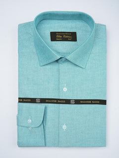 Light Green Self, Elite Edition, French Collar Men’s Formal Shirt (FS-731)