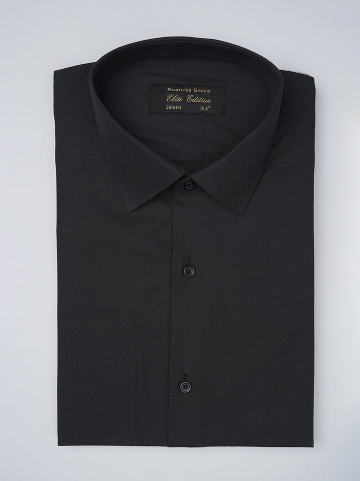 Black Plain, Elite Edition, French Collar Men’s Formal Shirt (FS-735)