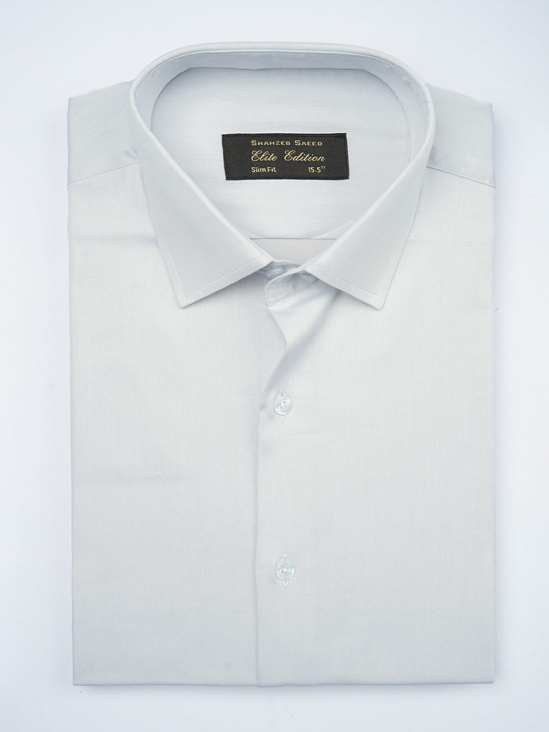 Light Grey Self, Elite Edition, French Collar Men’s Formal Shirt (FS-738)