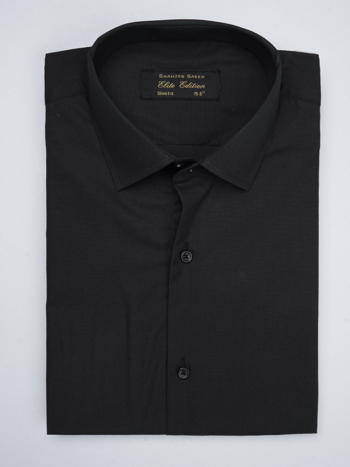 Black Plain, Elite Edition, French Collar Men’s Formal Shirt (FS-740)