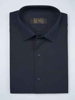 Navy Blue Plain, Elite Edition, French Collar Men’s Formal Shirt (FS-742)