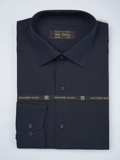 Navy Blue Plain, Elite Edition, French Collar Men’s Formal Shirt (FS-742)