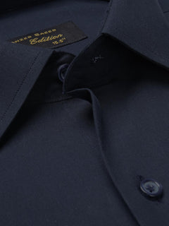 Navy Blue Plain, Elite Edition, French Collar Men’s Formal Shirt (FS-742)