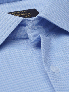 Light Blue Self, Elite Edition, French Collar Men’s Formal Shirt (FS-754)