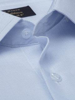 Light Blue Self, Elite Edition, French Collar Men’s Formal Shirt (FS-755)