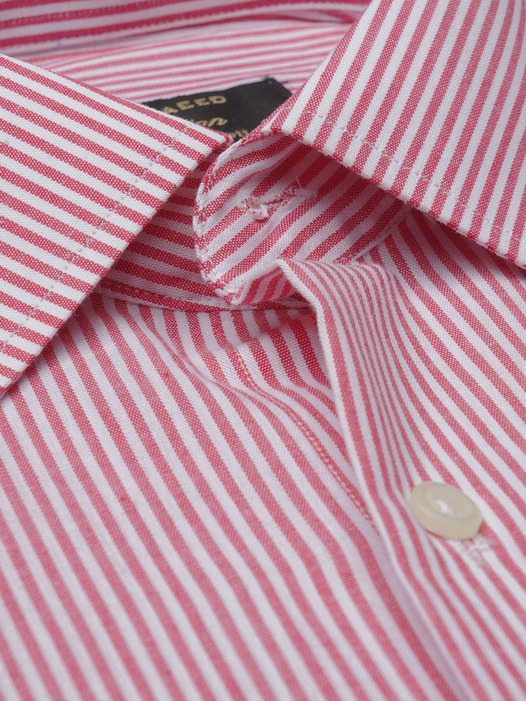 Red & White Striped, Elite Edition, French Collar Men’s Formal Shirt (FS-759)