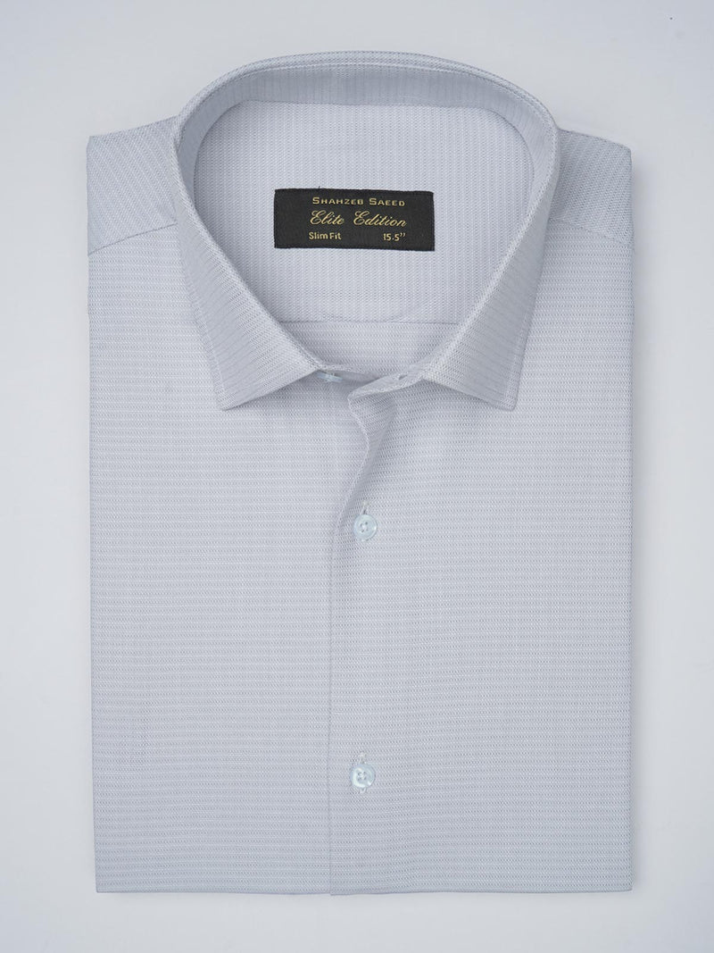 Light Grey Self, Elite Edition, French Collar Men’s Formal Shirt (FS-780)
