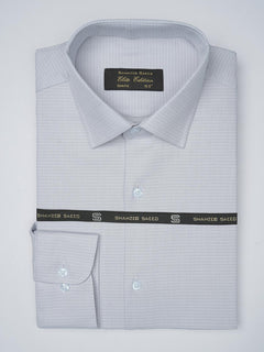 Light Grey Self, Elite Edition, French Collar Men’s Formal Shirt (FS-780)