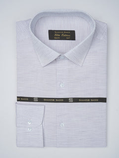 White & Purple Striped, Elite Edition, French Collar Men’s Formal Shirt (FS-781)