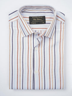 Multi Color Striped, Elite Edition, French Collar Men’s Formal Shirt (FS-795)