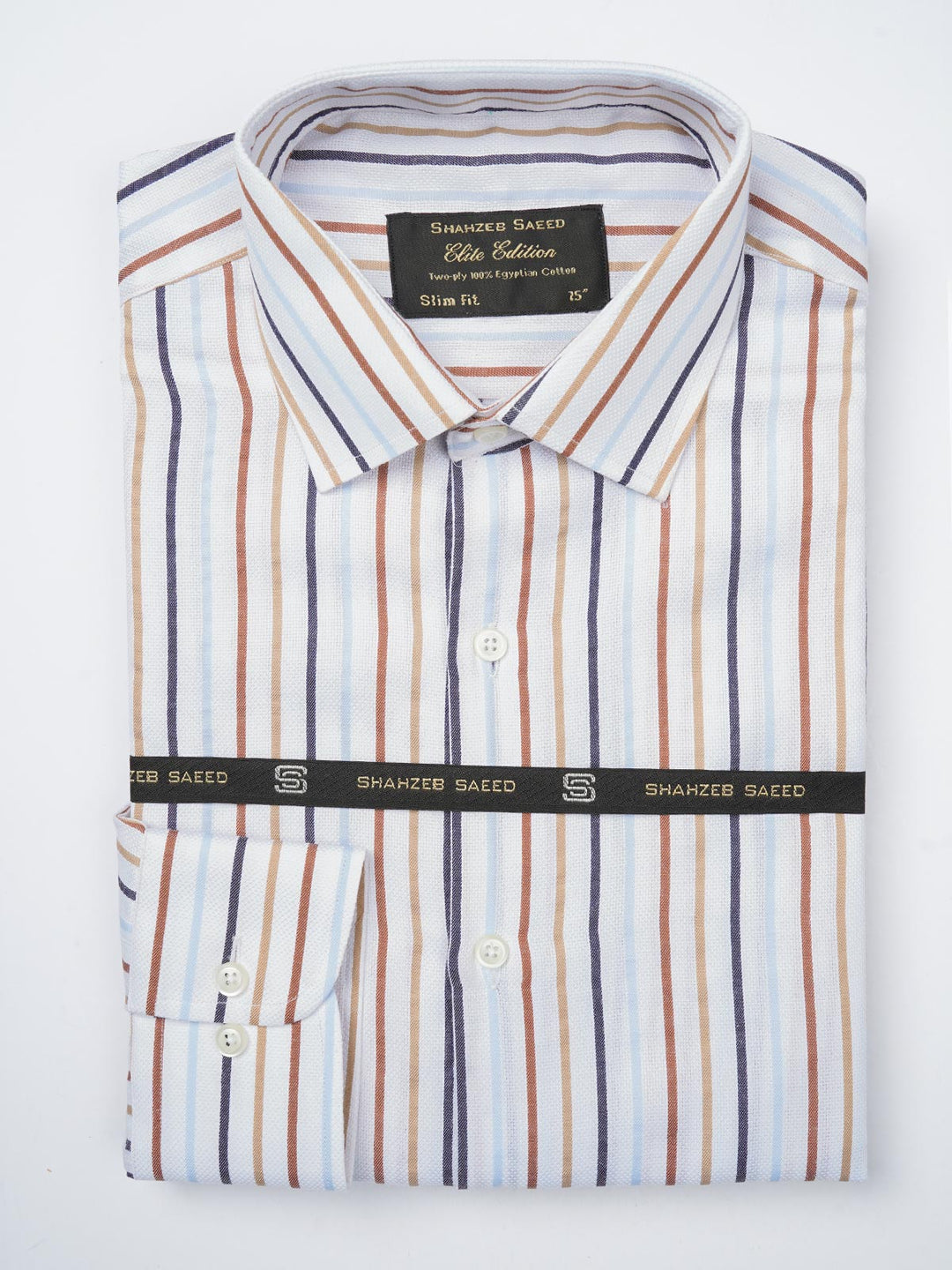 Multi Color Striped, Elite Edition, French Collar Men’s Formal Shirt (FS-795)