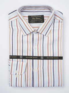 Multi Color Striped, Elite Edition, French Collar Men’s Formal Shirt (FS-795)