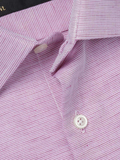 Purple Self Striped, Elite Edition, French Collar Men’s Formal Shirt (FS-798)